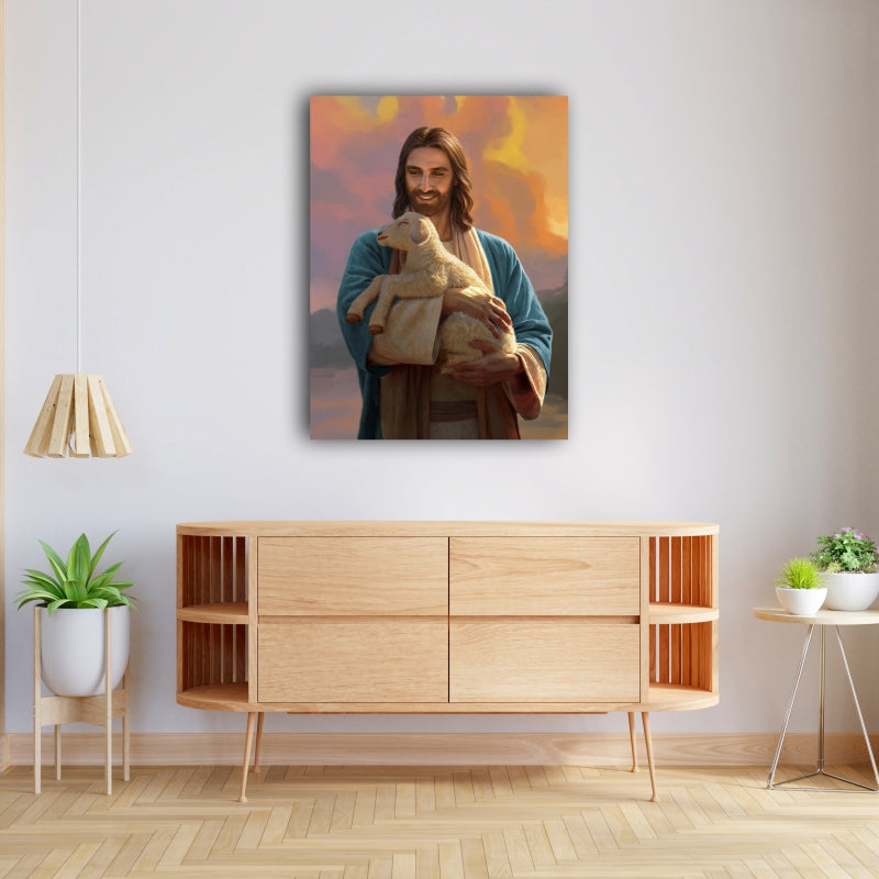 Sacred Guardian: A Divine Tribute to the Good Shepherd - Embrace the Compassion and Grace of Jesus in Wall Art - S05E33