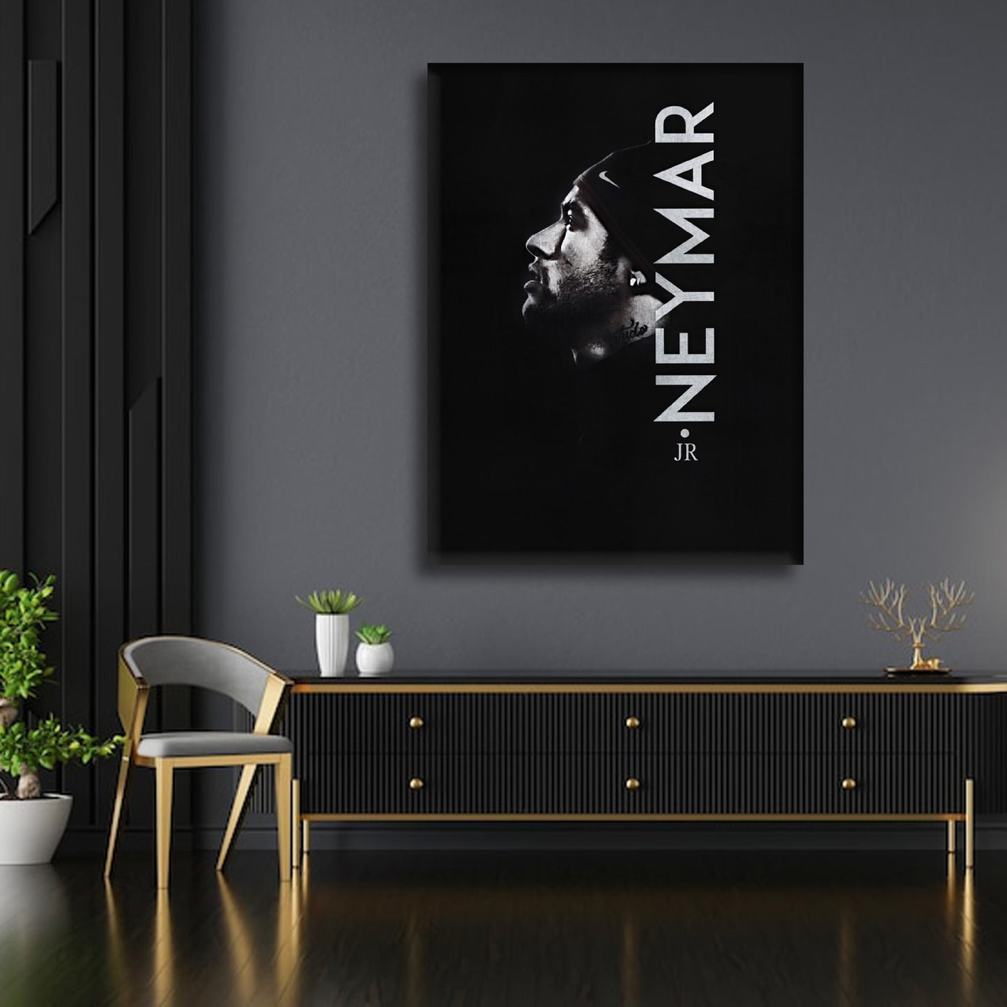Neymar Jr. in Full Flight: A Mesmeric Wall Art Homage to the Football Magician - S07E06