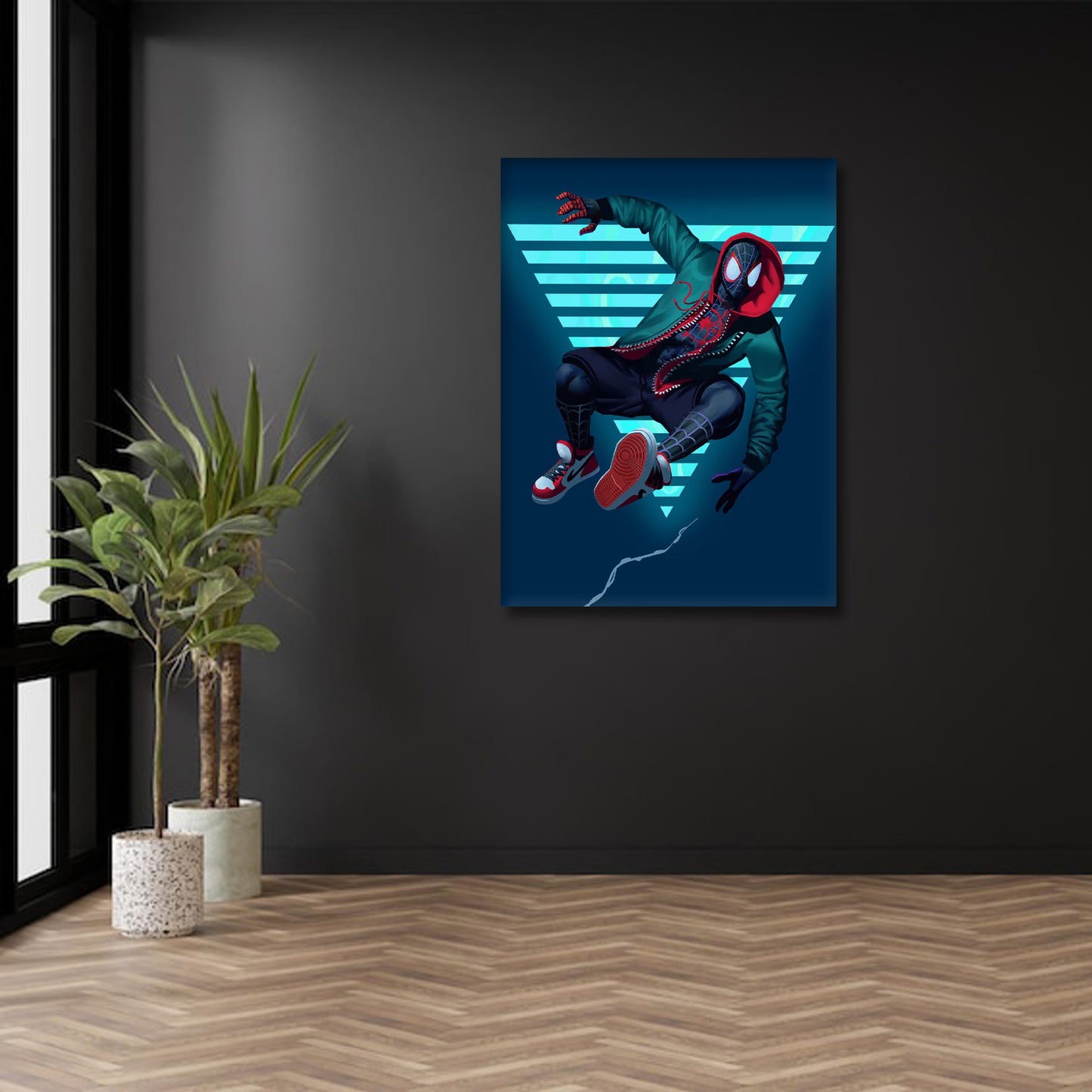 Celestial Swing: Miles Morales Spider-Man in a Tranquil Bluish Dreamscape, Embracing the Multiverse - S05E102
