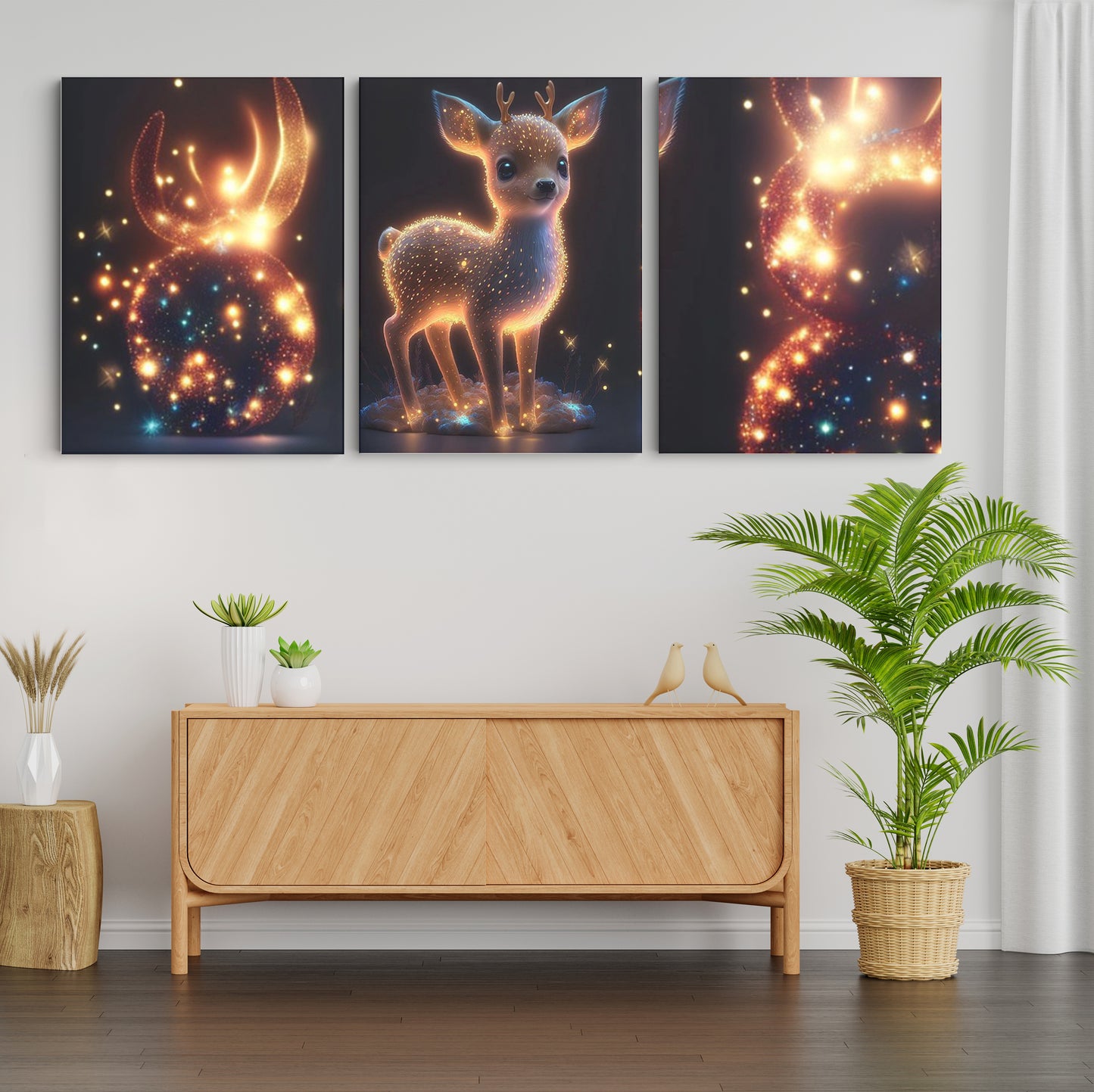 Luminous Innocence: Glowing Baby Deer - Enchanting Wall Art Celebrating the Radiant Beauty of Nature's Delicate Life Forms - S06E03