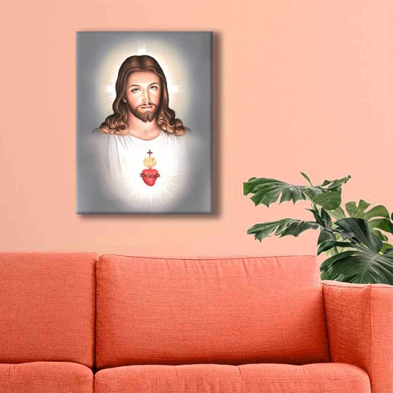 Heart of Devotion: Wall Art Celebrating Jesus with Sacred Heart - Embrace the Symbol of Unconditional Love and Spiritual Passion - S05E47
