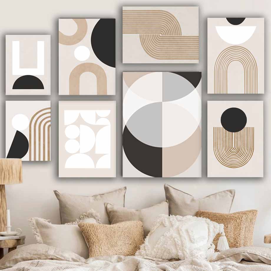 Minimalist Abstract Line Picture fabric paintings, Modern Wall Art for Home Interior Living Room Decoration S04E17