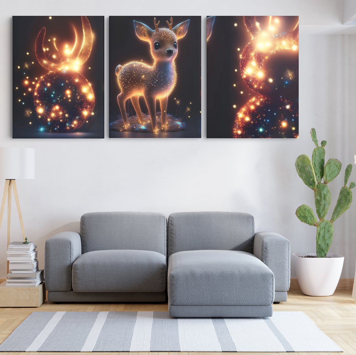 Luminous Innocence: Glowing Baby Deer - Enchanting Wall Art Celebrating the Radiant Beauty of Nature's Delicate Life Forms - S06E03