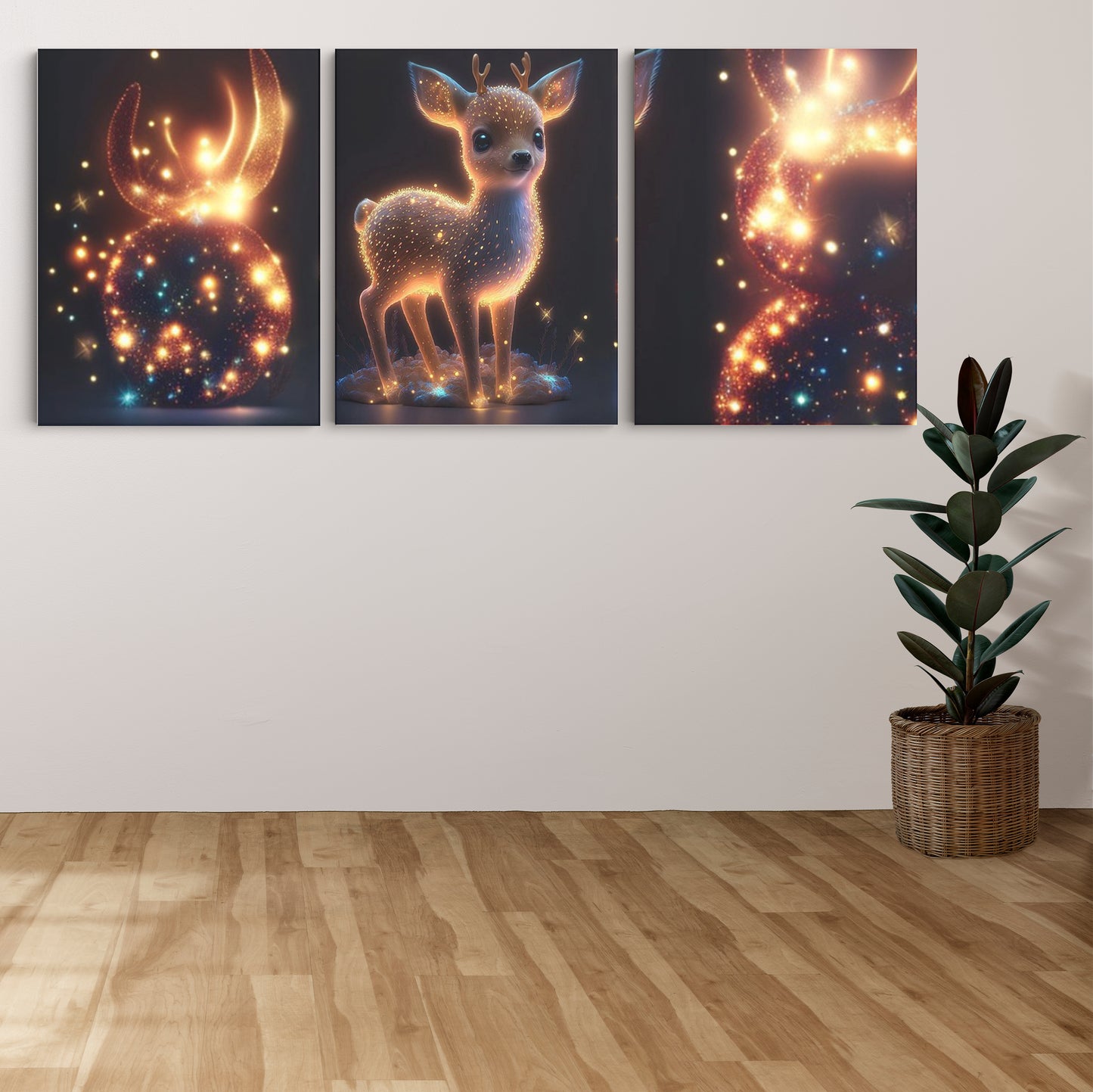 Luminous Innocence: Glowing Baby Deer - Enchanting Wall Art Celebrating the Radiant Beauty of Nature's Delicate Life Forms - S06E03