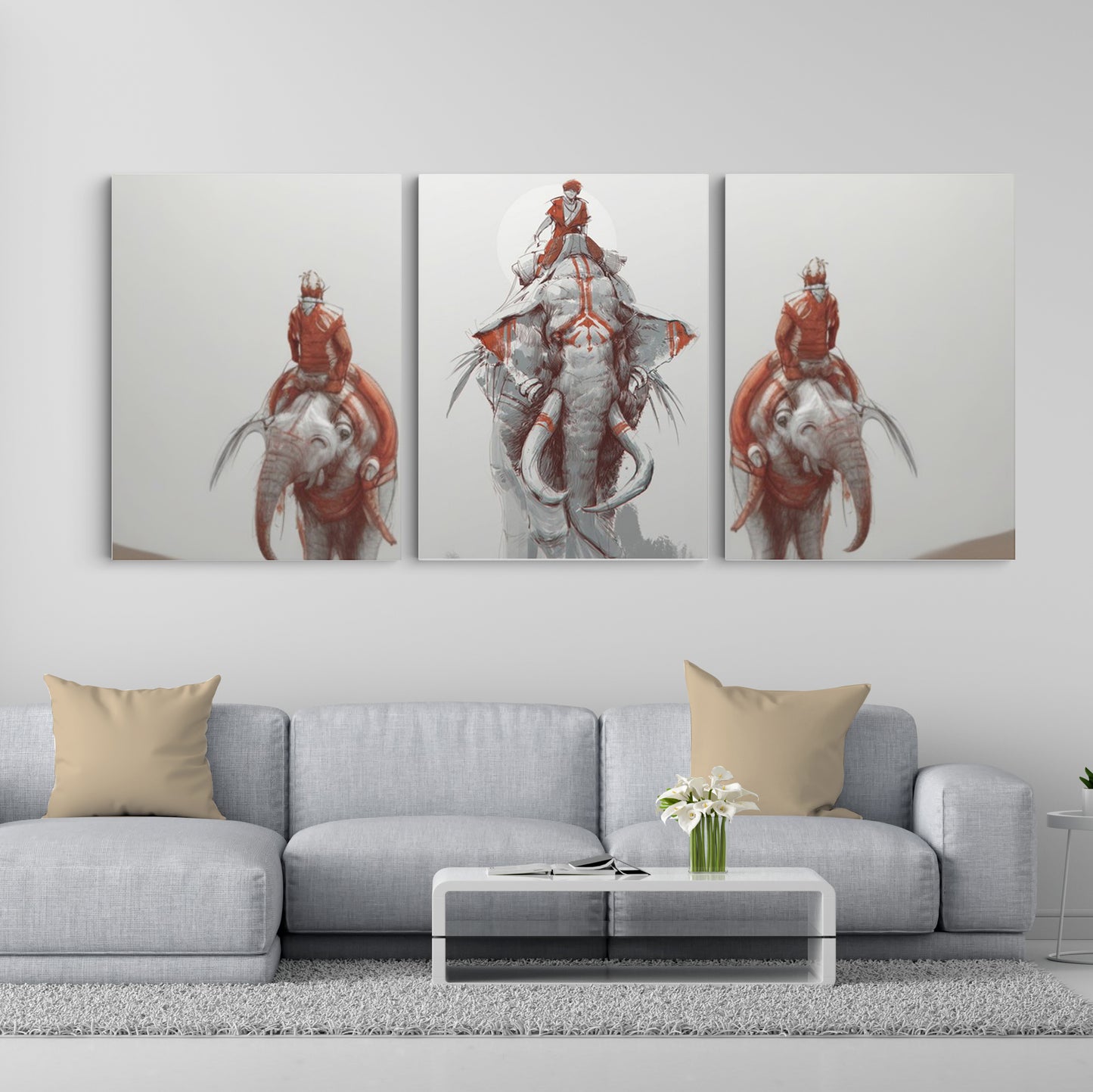Majestic Giants: Loxodonta Elephant - Captivating Wall Art Celebrating the Magnificence and Grace of the Gentle Giants - S06E012
