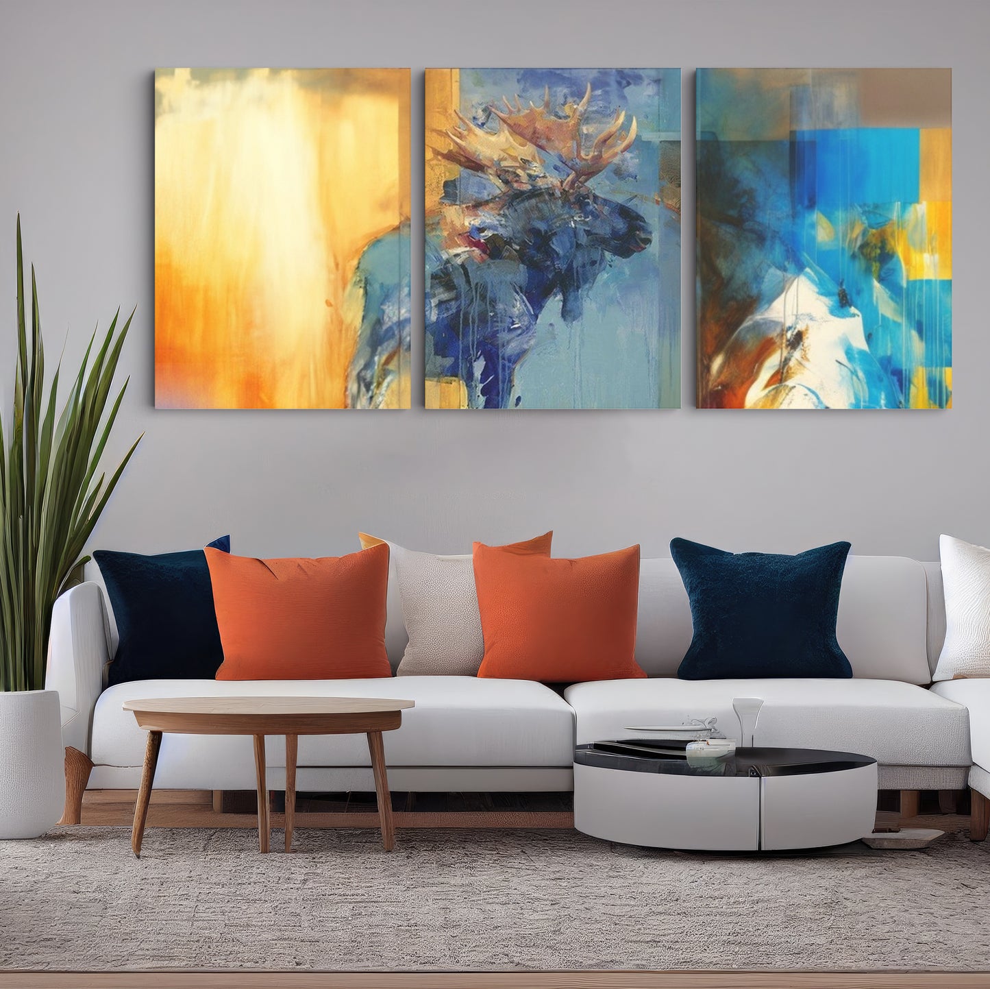 Majestic Wilderness: A Wall Art Showcasing a Captivating Painting of a Moose - Embrace the Grandeur of North American Wildlife - S05E62
