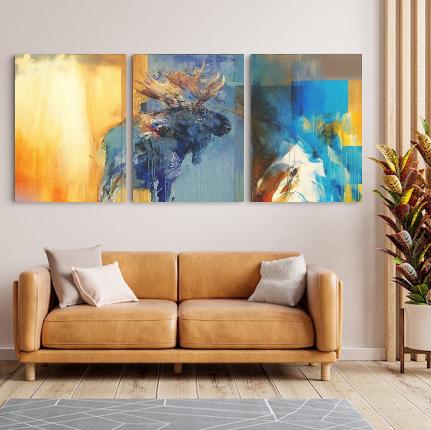 Majestic Wilderness: A Wall Art Showcasing a Captivating Painting of a Moose - Embrace the Grandeur of North American Wildlife - S05E62