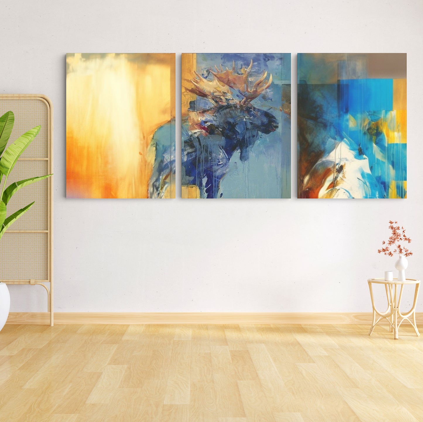 Majestic Wilderness: A Wall Art Showcasing a Captivating Painting of a Moose - Embrace the Grandeur of North American Wildlife - S05E62