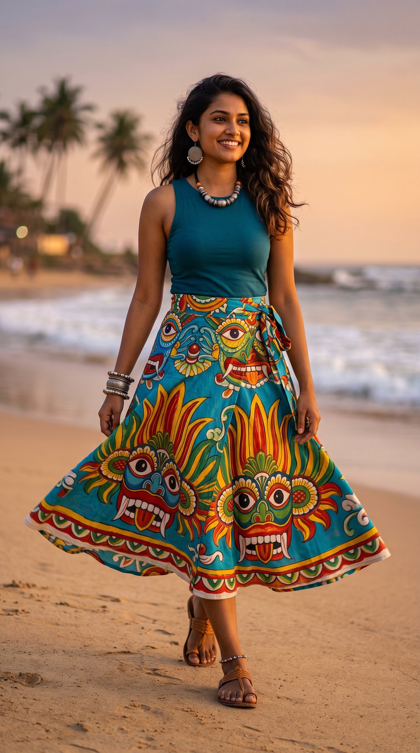 Wrap skirt - Mask light blue