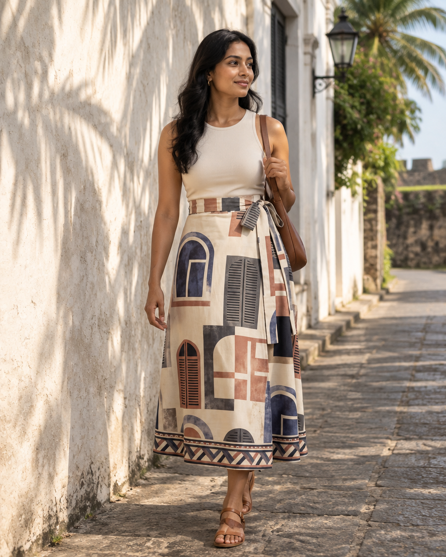 Galle Shadow | Darling Desk Wrap Skirt