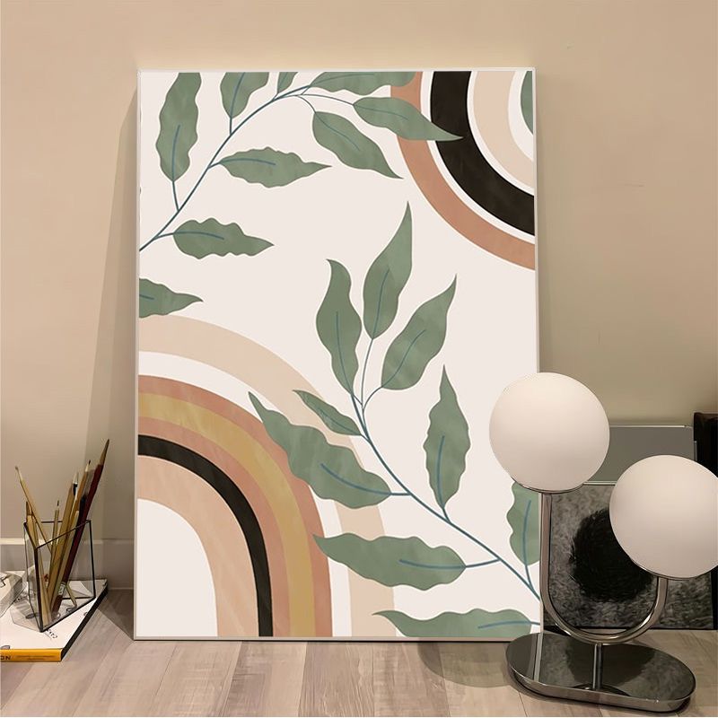 Boho inspired, Abstract Geometry Line Fabric Printed Wall art - Sun Rainbow Nordic Decor - Living Room S04E26