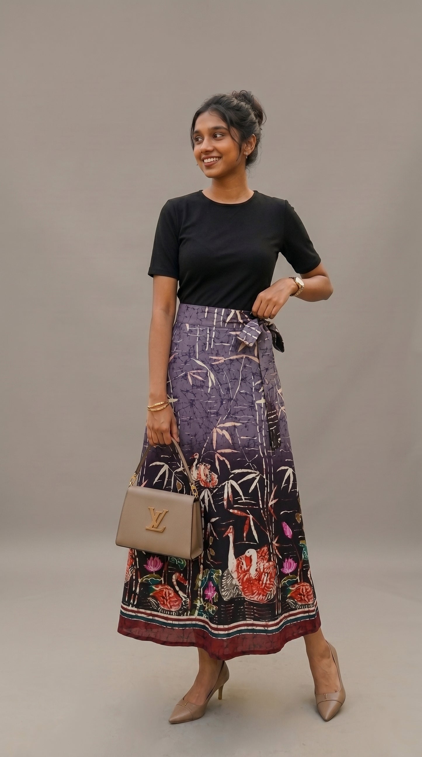 Wrap skirt - Violet pond