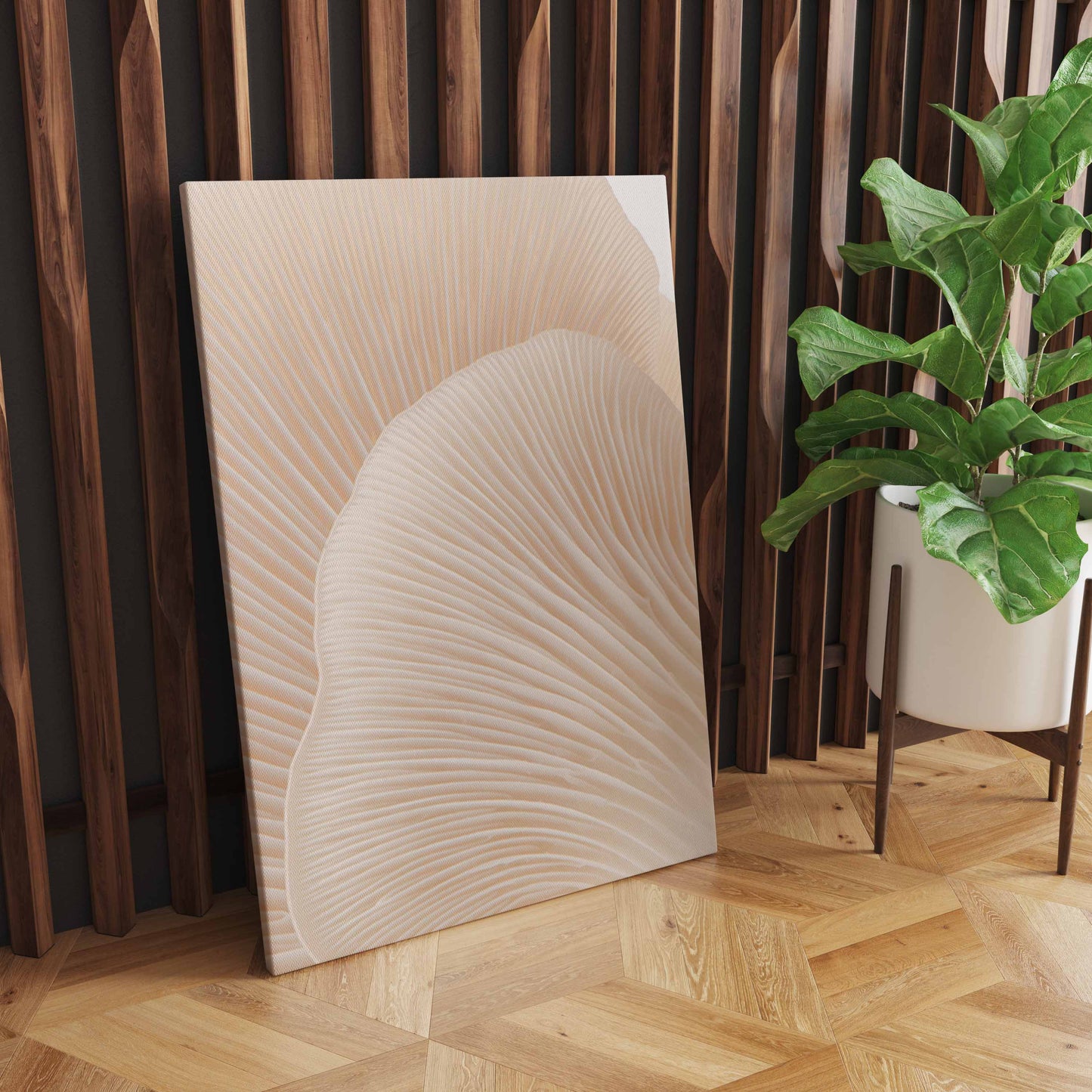 Beige Flower Grass Picture Wall Art, Nordic Minimalist Modern Home Decoration Living Room Design S04E19