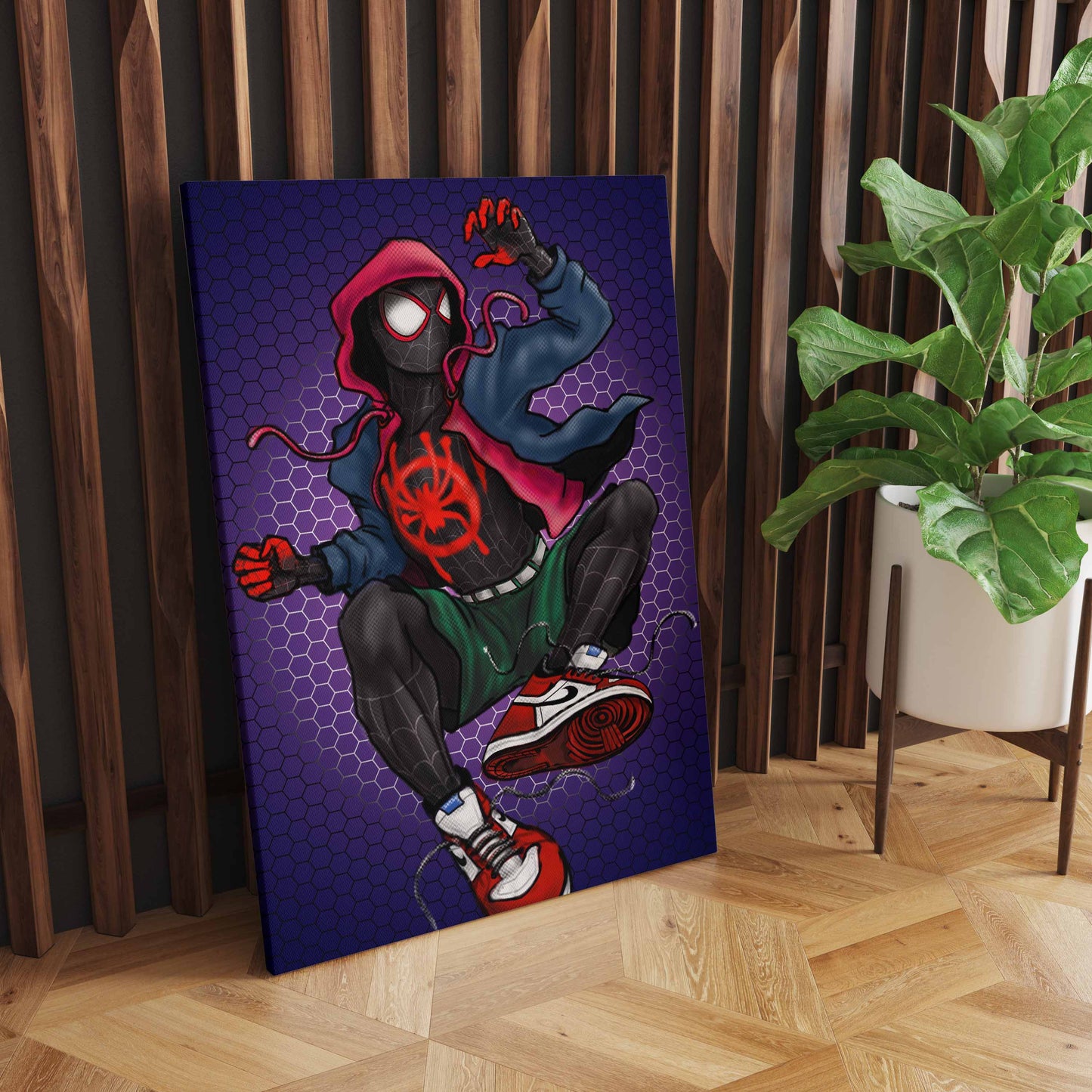Spectacular Swings: Miles Morales Soars Through a Mesmerizing Webbed Universe in Enchanting Shades of Purple - S05E104