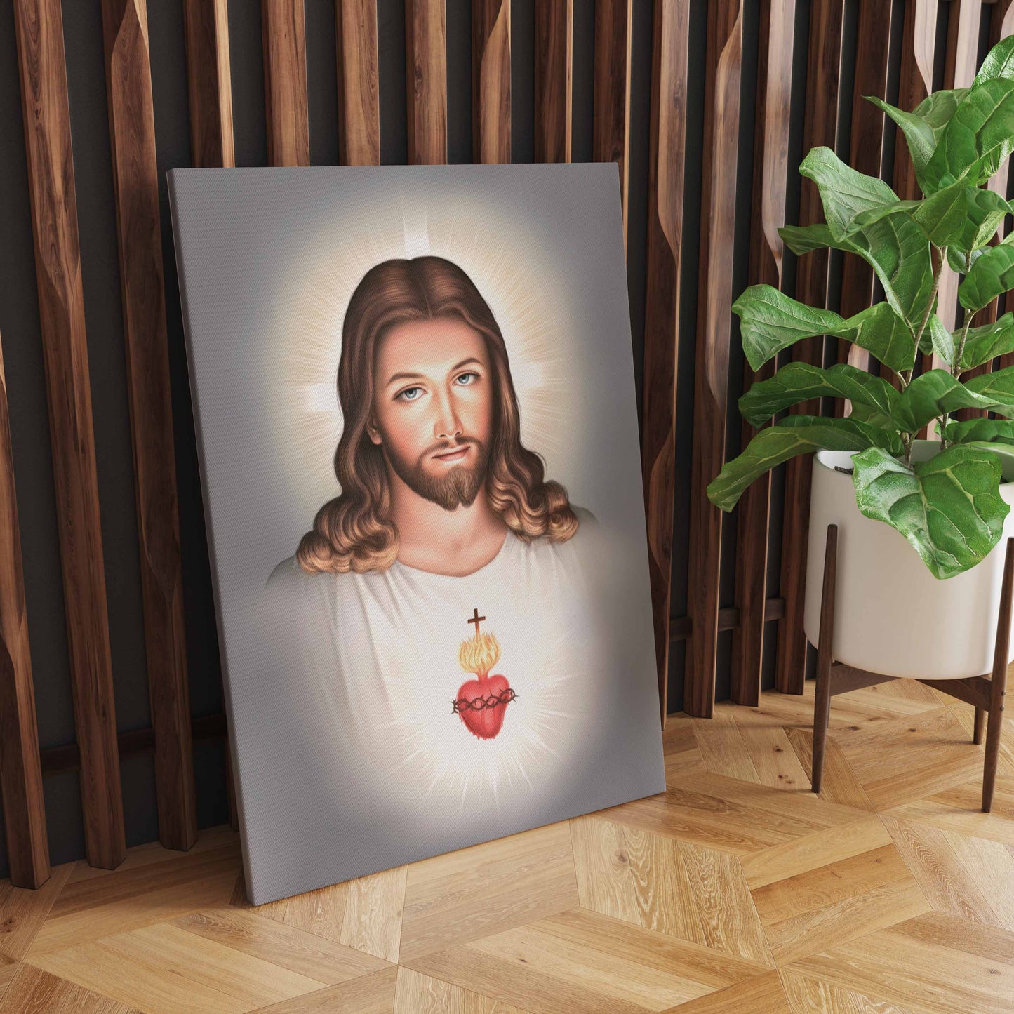 Heart of Devotion: Wall Art Celebrating Jesus with Sacred Heart - Embrace the Symbol of Unconditional Love and Spiritual Passion - S05E47