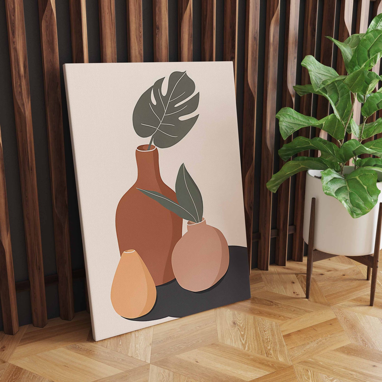 Abstract Sun Leaves Flower Geometry Boho Wall Art | Nordic Design for Living Room Decor S04E30
