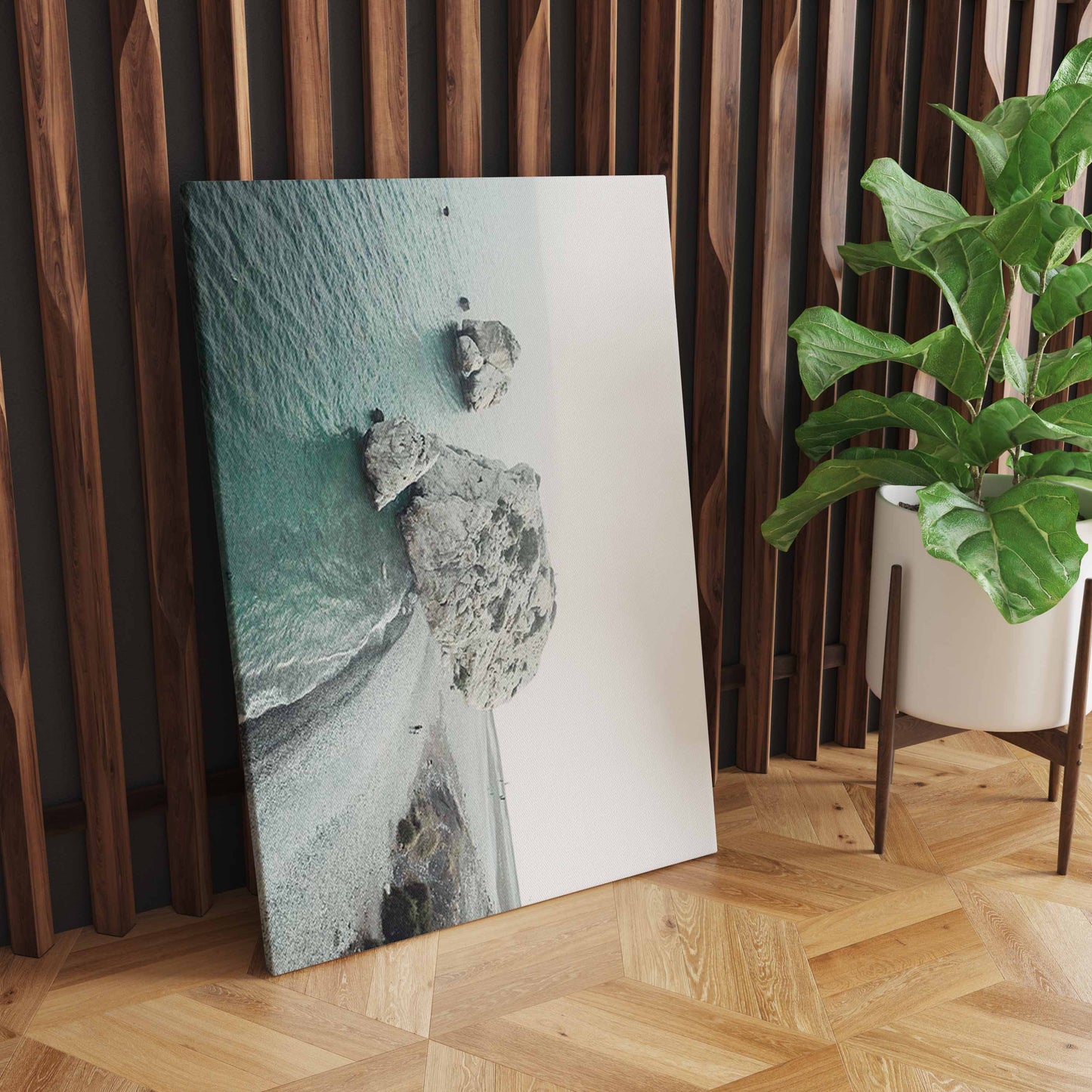 Vibrant Summer Beach Sea Ocean Wall Art, Bridge, Leaves, Turtle, Seagull - Nordic Home Decoration S04E23
