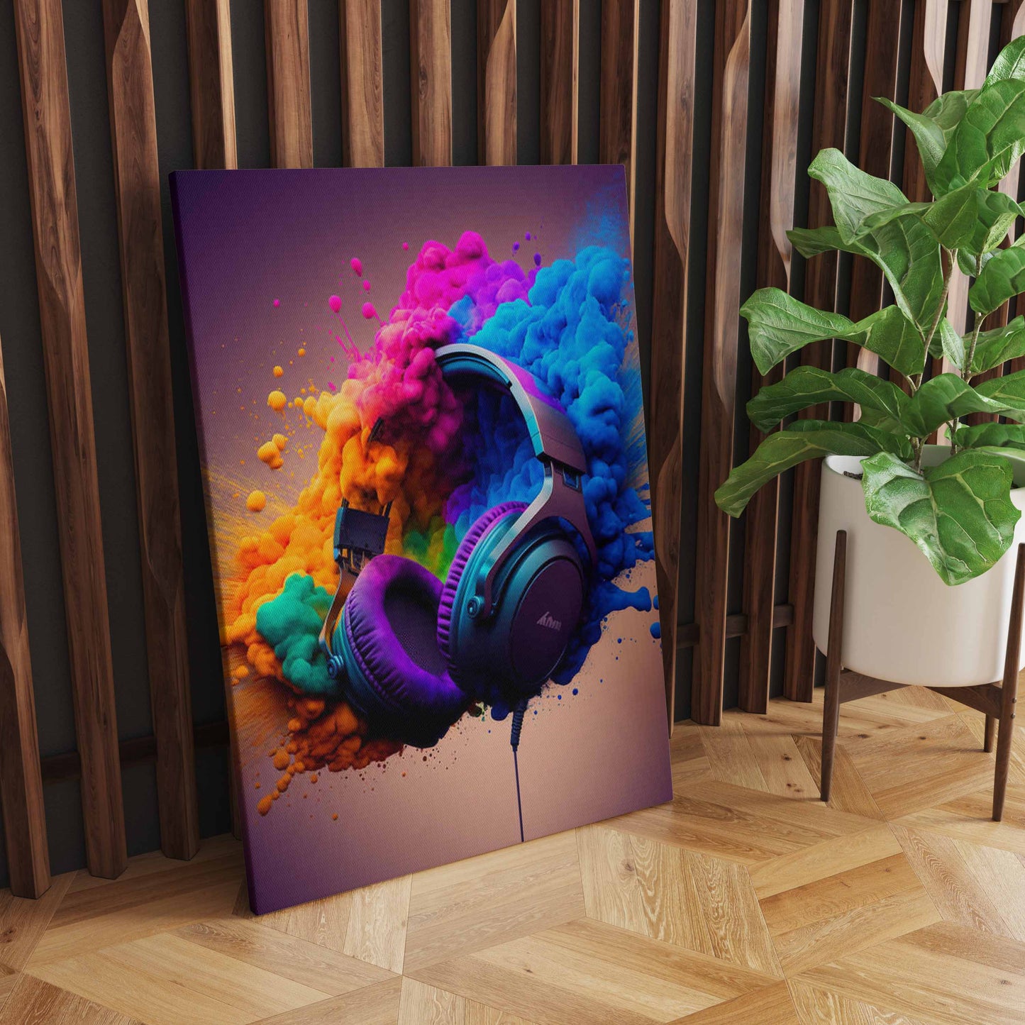 Colorful Punk Neon Gamer Controller Wall Art, Cool Gaming Fabric Print - Abstract Aesthetic - Esports Game Home Decoration S04E28