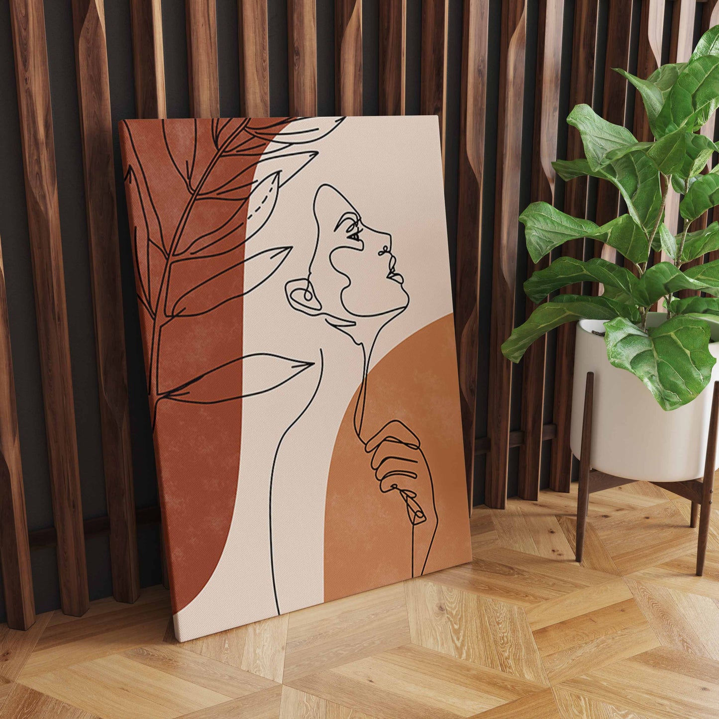 Empowering Elegance: Abstract Line Art Poster with Boho Sun and Moon Prints for Nordic Living Room Decor S04E09