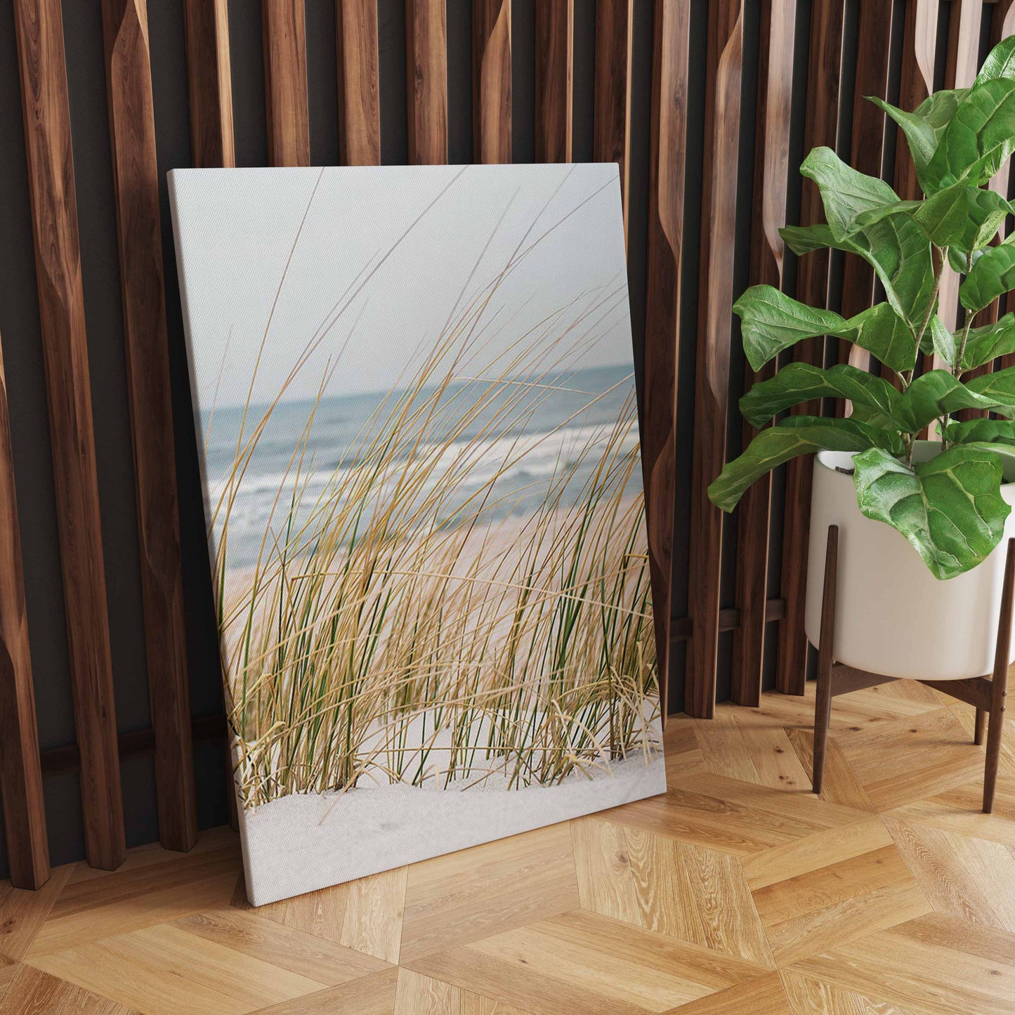 Vibrant Summer Beach Sea Ocean Wall Art, Bridge, Leaves, Turtle, Seagull - Nordic Home Decoration S04E23