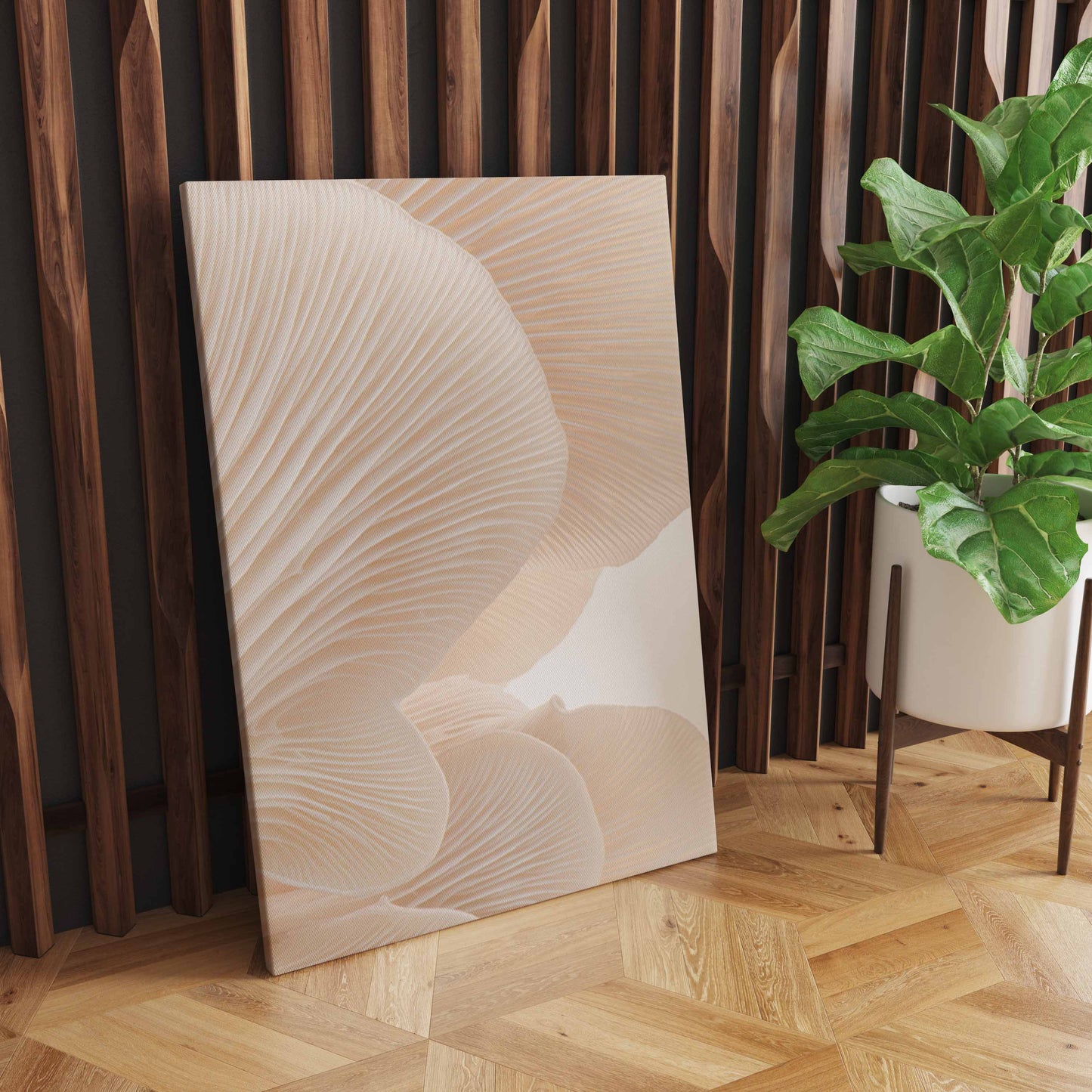 Beige Flower Grass Picture Wall Art, Nordic Minimalist Modern Home Decoration Living Room Design S04E19