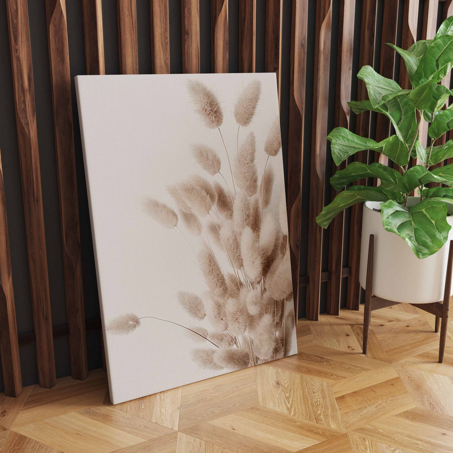 Tranquil Sunset Serenade, A Captivating Nature-Inspired Wall Art with Reeds, Birds, Flowers, and Vibrant Hues S04E08