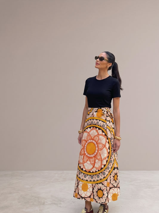 Wrap skirt - Traditional amber circle