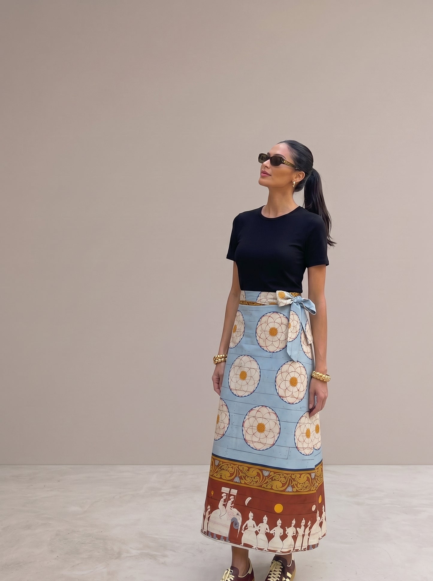 Wrap skirt - Traditional light blue