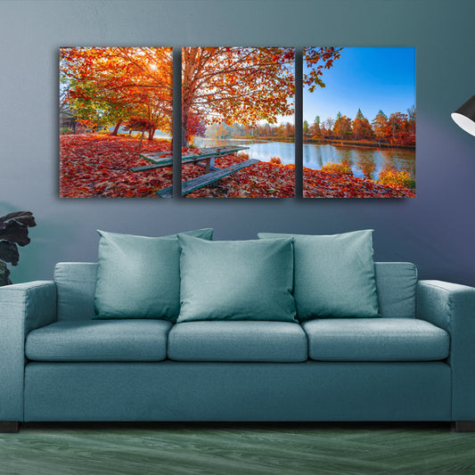Autumn Serenity: Captivating Wall Art of a Tranquil Lake View Amidst the Season's Splendor - S05E40