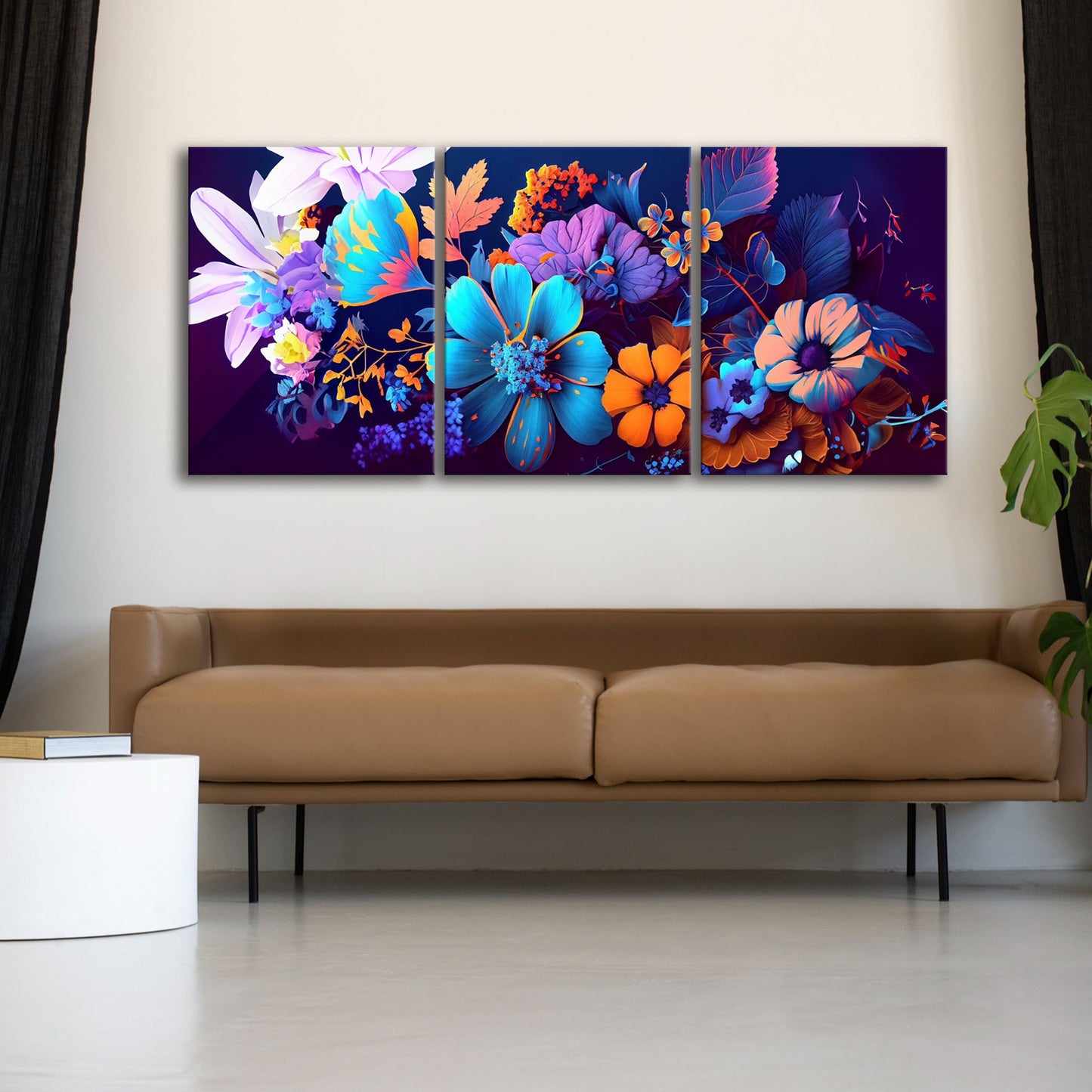 Harmony in Hues: A Lush Tapestry of Multicolored Flowers and Leaves Awakens in a Serene Bluish Purple Dreamscape - S05E107