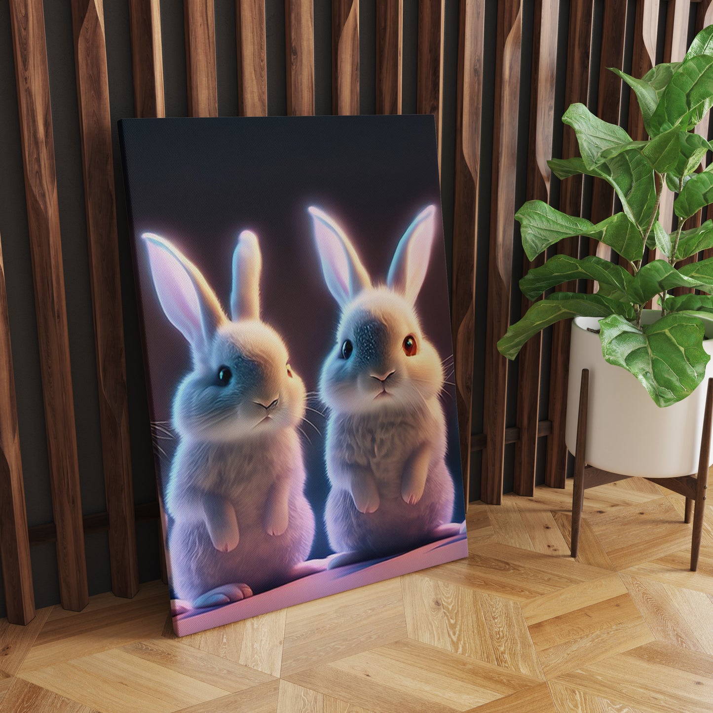 Graceful Hoppers: A Captivating Wall Art Celebrating the Elegance and Playfulness of Rabbits - S06E05