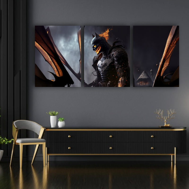 Dark Fusion: The Scarecrow's Reckoning - Captivating Wall Art Showcasing the Intriguing Convergence of Batman and the Scarecrow - S05E27