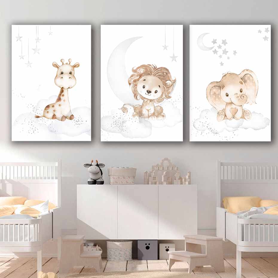 Delightful Children's Wall Art with Cartoon Animal Characters - Transform Your Child's Room into a Whimsical Wonderland S04E05