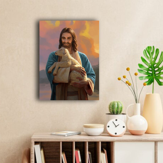 Sacred Guardian: A Divine Tribute to the Good Shepherd - Embrace the Compassion and Grace of Jesus in Wall Art - S05E33