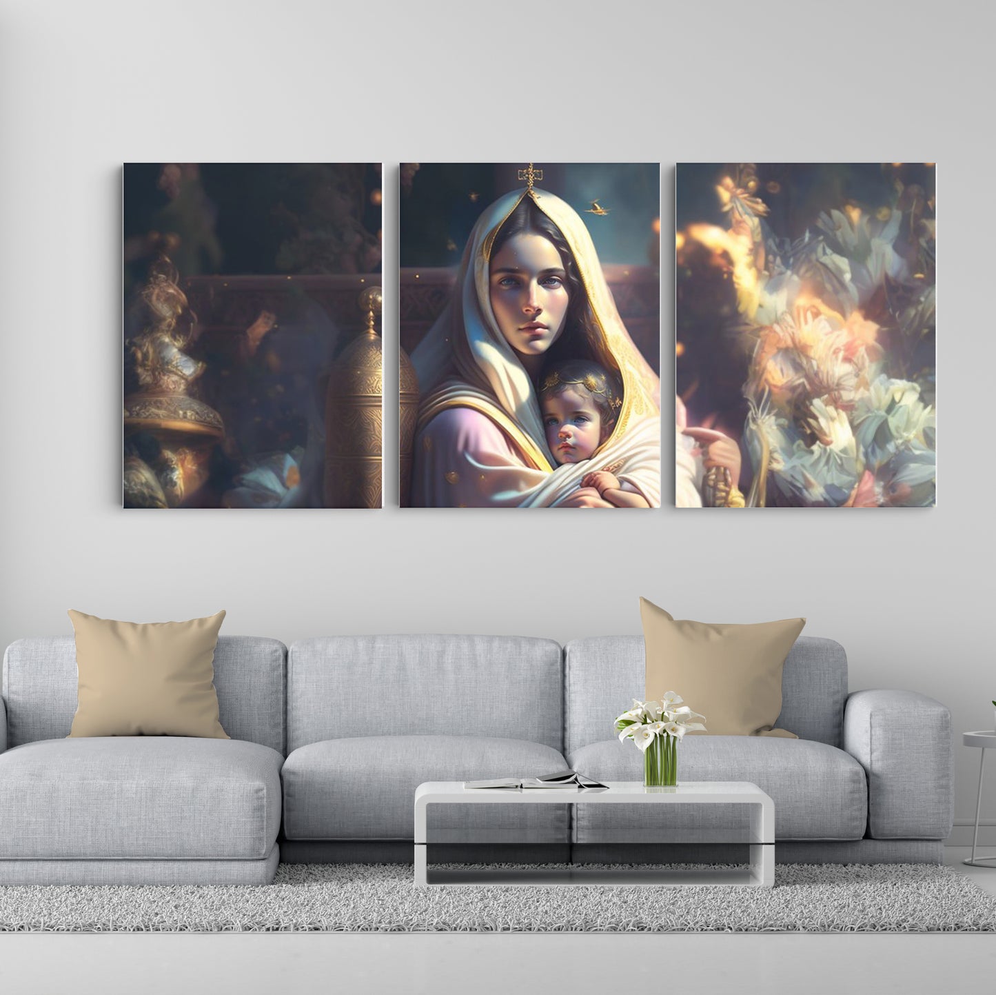 Sacred Serenity: Saint Mary Concept Art - Inspiring Wall Art Celebrating the Grace and Devotion of Saint Mary in a Conceptual Representation - S06E01