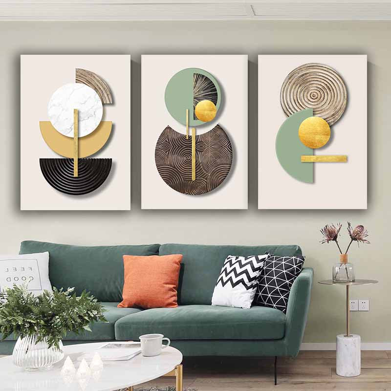 Radiant Geometry: A Modern Abstract Masterpiece of Golden Elegance - Captivating Wall Art for Contemporary Spaces S04E07