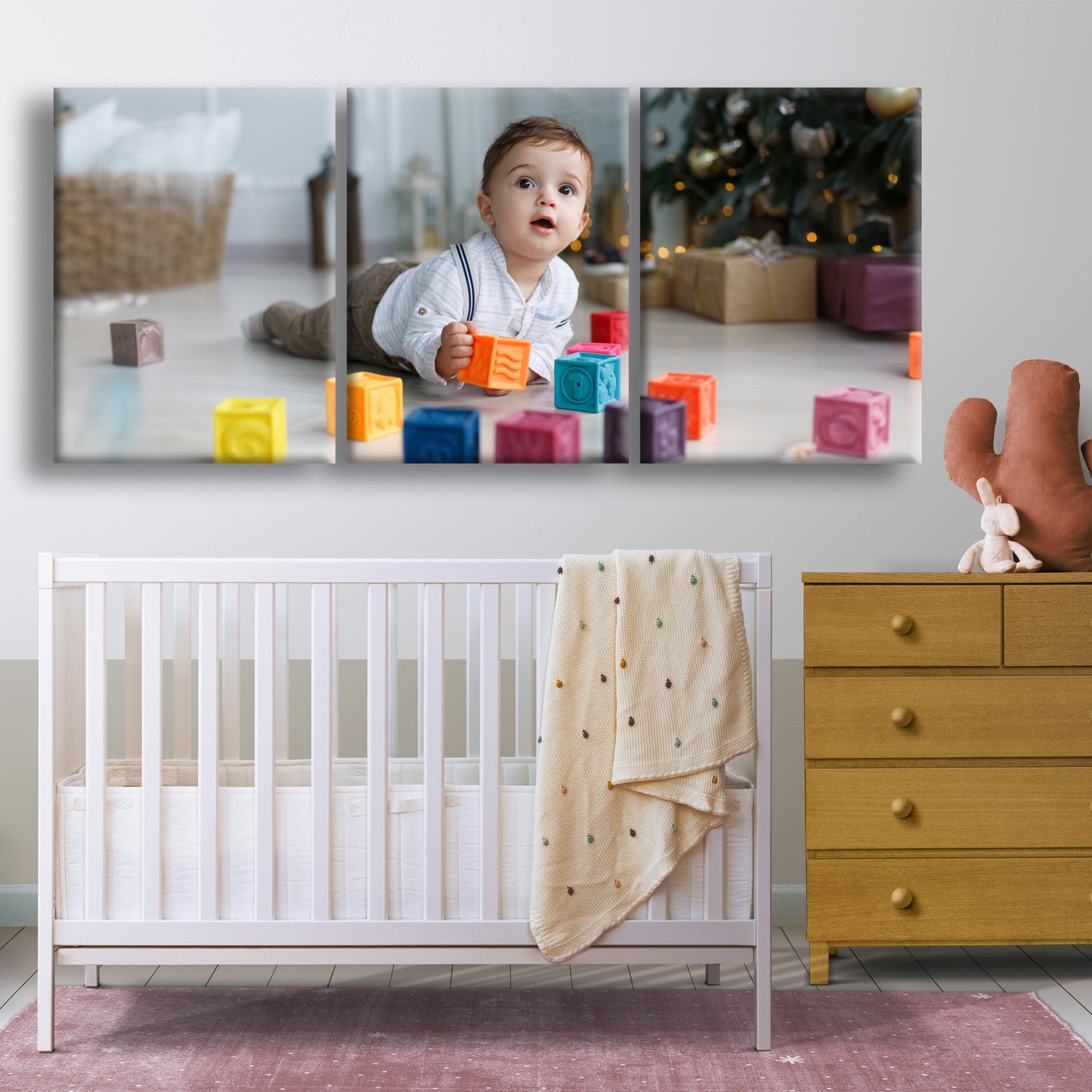Boundless Imagination: A Heartwarming Portrait of a Cute, Adorable Baby Engrossed in Play, Joyously Creating Towering Marvels with Vibrant Building Blocks - S05E98