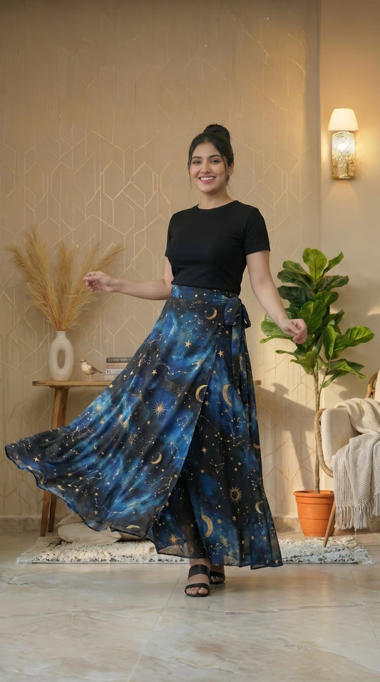 Wrap skirt - Mid night sky