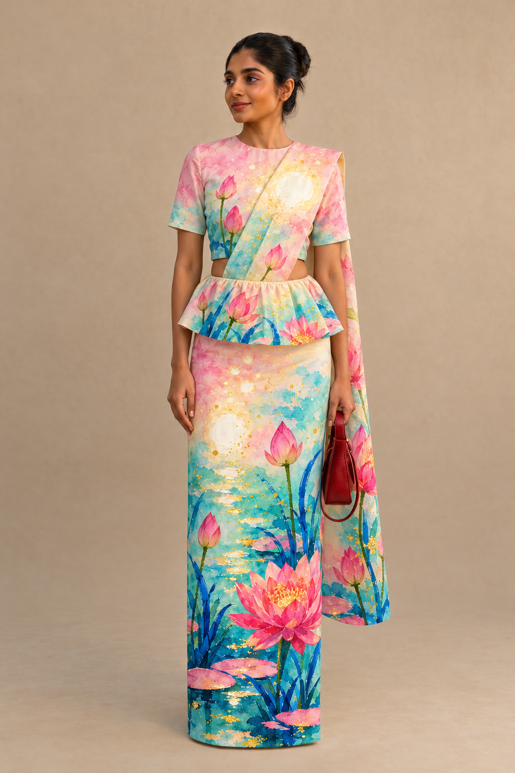 Ready made kandyan - Multicolor Lotus