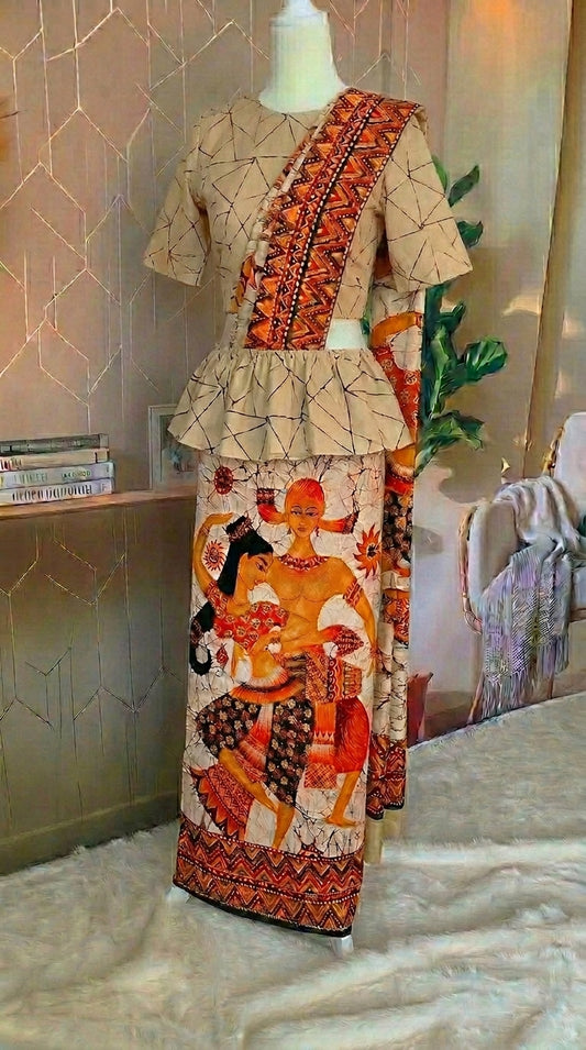 Ready made saree - Dancers beige