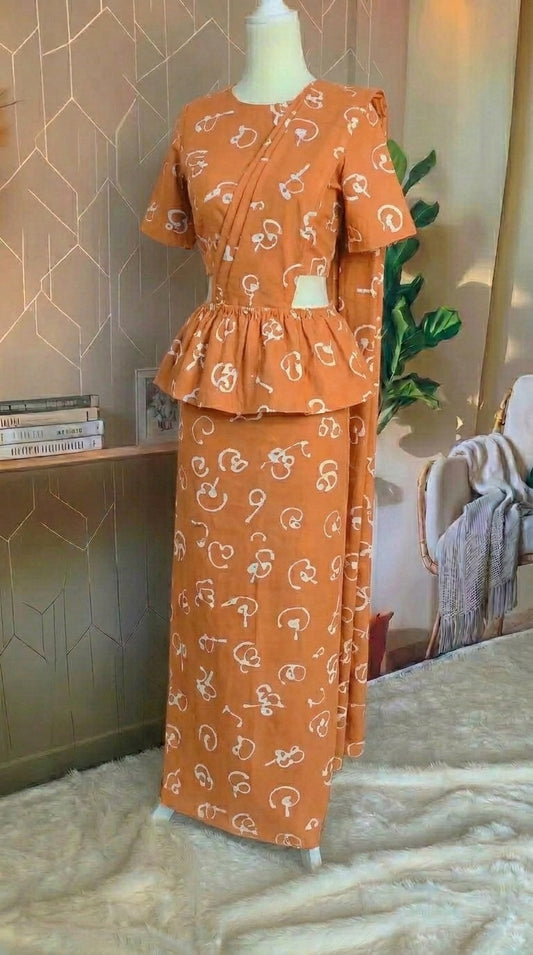 Ready made saree - Sinhala amber