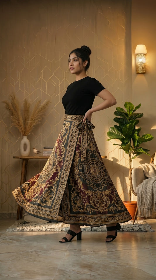 Wrap skirt - Royal