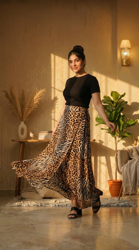 Wrap skirt - Tiger Zebra mixed