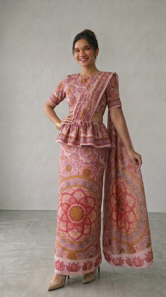 Pink Mandala made up kandyan