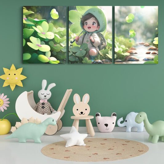 Path of Whimsy: An Anime Girl's Journey Amidst Pebbles and Lucky Leaves - Embrace the Enchantment of Nature's Serene Pathway - S05E73