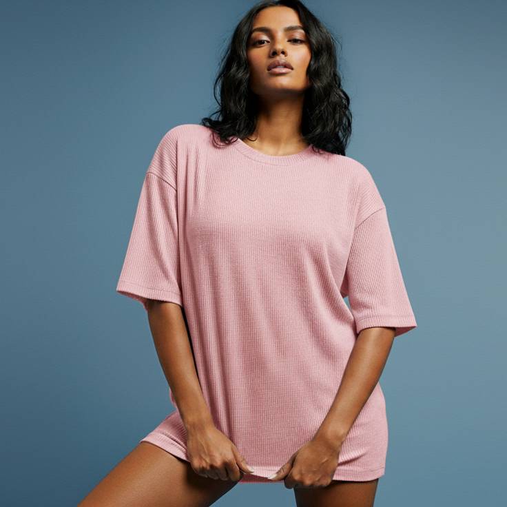 Oversize Unisex Tshirt - Rose Blush - 1103