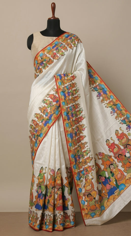 Saree - Indian traditional white