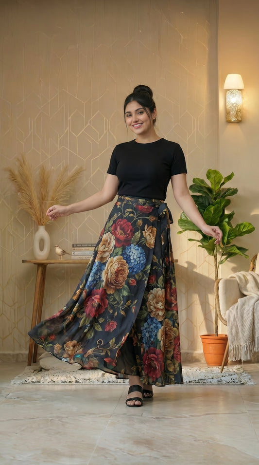Wrap skirt - Floral