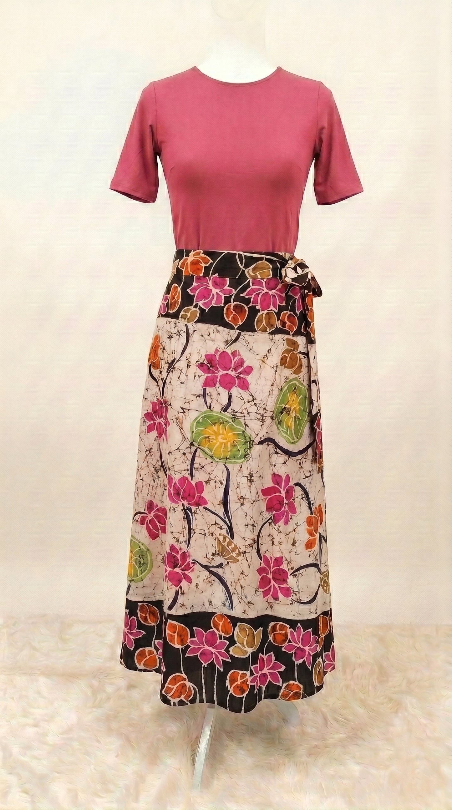 Wrap skirt - Pink Lotus