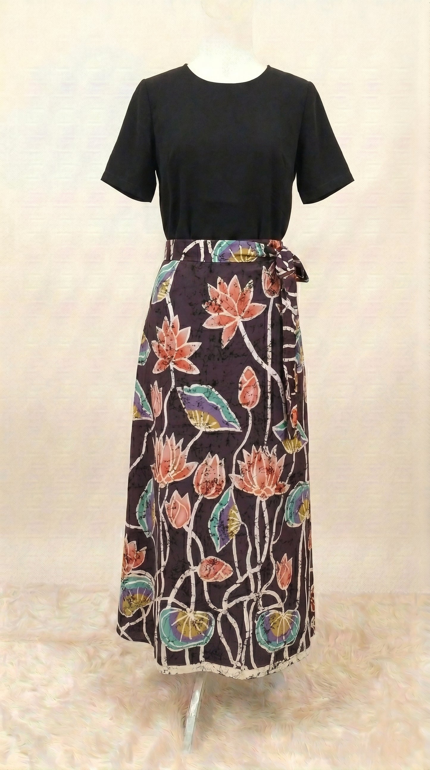 Wrap skirt - Black lotus